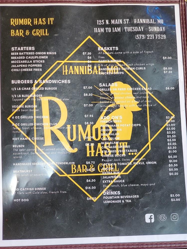 Rumor Has It... Bar & Grill Menu image 3